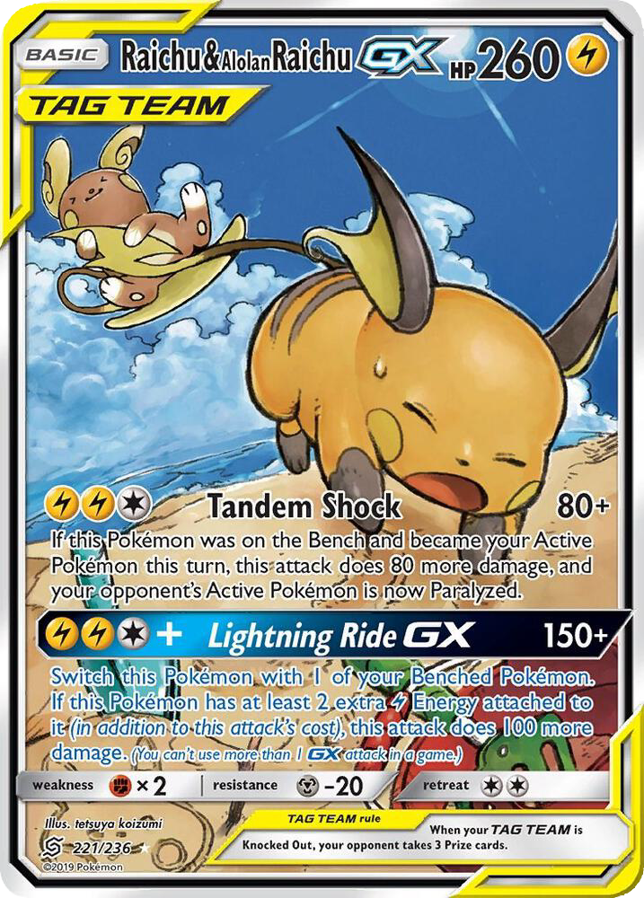 Raichu & Alolan Raichu GX (Alternate Full Art)