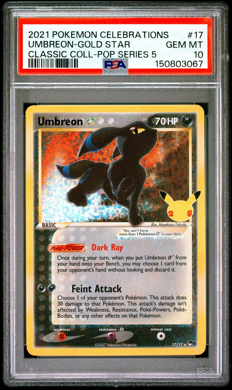 Umbreon Gold Star - PSA 10